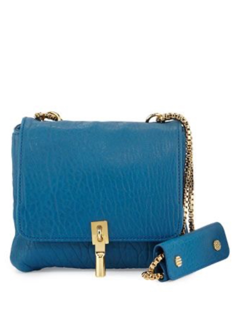 Elizabeth & James blue gold chain strap bag excellent condition.
Like new